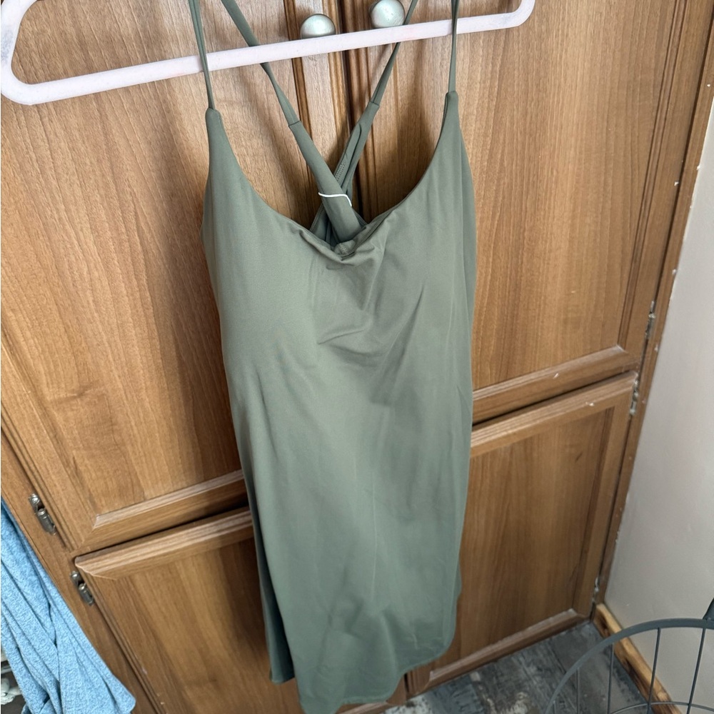 HALARA Olive Green Mini Dress